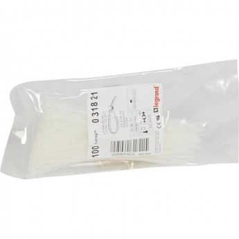 Монтажный хомут LEGRAND Colring ширина 2.4 мм длина 140 мм пакет 100 шт бесцветный