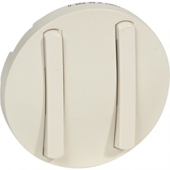 Лицевая панель LEGRAND Celiane двухклавишный выключатель 1-полюсный / переключатель Кат. № 0 670 01/02/31/32 с тонкими клавишами слоновая кость