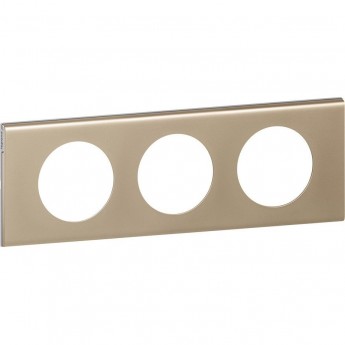 Рамка LEGRAND Celiane 3 поста никель велюр