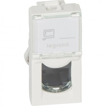 Розетка LEGRAND RJ 45 Программа Mosaic категория 5е UTP 1 модуль белый
