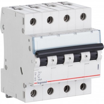 Автоматический выключатель LEGRAND TX³ 6000 6 кА тип C 4П 400 В 32А 4 модуля белый