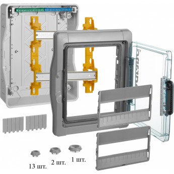 Щиток LEGRAND Plexo³ IP 65 IK 09 2 ряда 90 А 12 модулей серый
