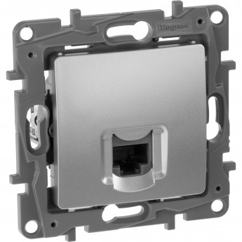 Розетка LEGRAND RJ45 категория 6 UTP Etika алюминий