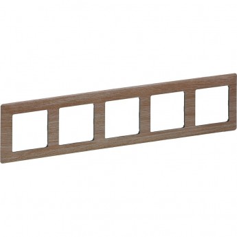 Рамка LEGRAND Valena LIFE "Светлое дерево", 5-постовая универсальная, дерево