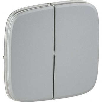 Лицевая панель LEGRAND Valena ALLURE для двухклавишного выключателя алюминий Лицевая панель LEGRAND Valena ALLURE для двухклавишного выключателя алюминий