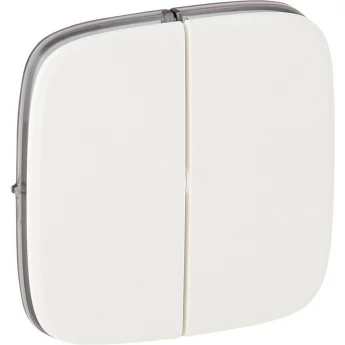 Лицевая панель LEGRAND Valena ALLURE для двухклавишного выключателя белая