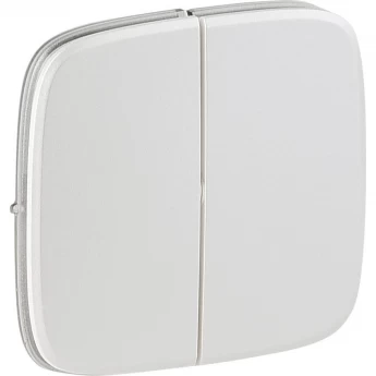 Лицевая панель LEGRAND Valena ALLURE для двухклавишного выключателя жемчуг