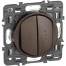 Выключатель LEGRAND Celiane двухклавишный с подсветкой графит SET-2-067001-07