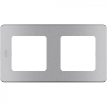 Рамка LEGRAND INSPIRIA 2 поста алюминий Рамка LEGRAND INSPIRIA 2 поста алюминий