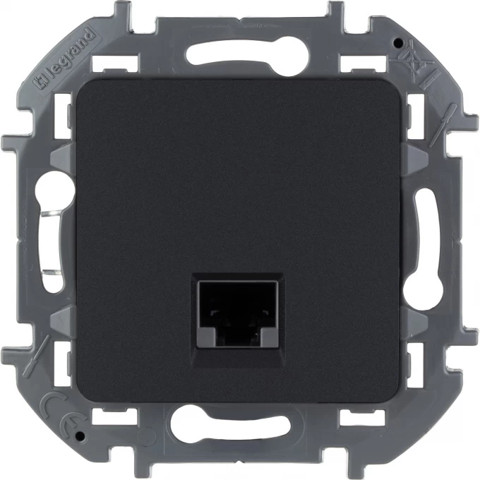 Розетка информационная LEGRAND INSPIRIA RJ 45 категория 5e UTP антрацит 673828 Розетка информационная LEGRAND INSPIRIA RJ 45 категория 5e UTP антрацит 673828