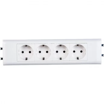 Розетка LEGRAND 4 х 2К+3 Программа Mosaic для установки в кабель-канале автоматические клеммы стандартная белый