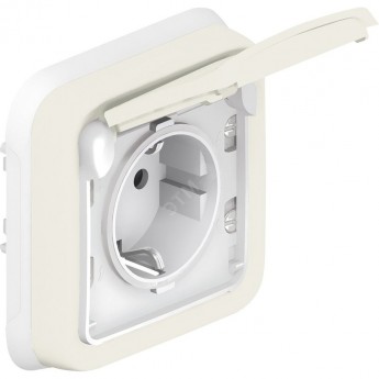 Розетка LEGRAND PLEXO с заземлением IP55 винтовой зажим белая Розетка LEGRAND PLEXO с заземлением IP55 винтовой зажим белая
